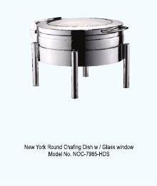 New York Round Chafing Dish With Glass Window