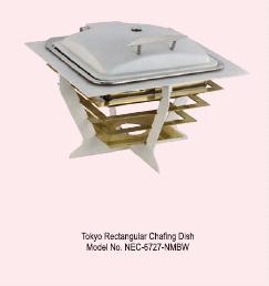 Tokyo Rectangular Chafing Dish Model No. Nec 6727 Nmbw