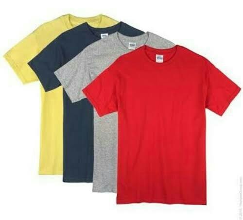 Multi Plain Cotton Half Sleeve T Shirts