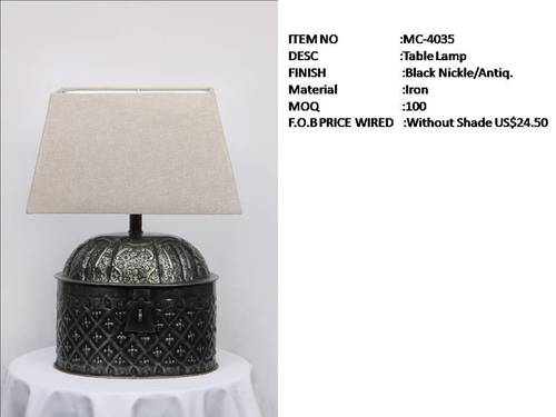 Metal Iron Table Lamp