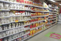 Polish Grocery Display Shelves