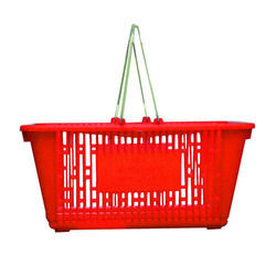 SS Handle Plastic Basket