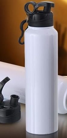 1000 Ml Stainless Steel White Drinking Bottle Size: Standard