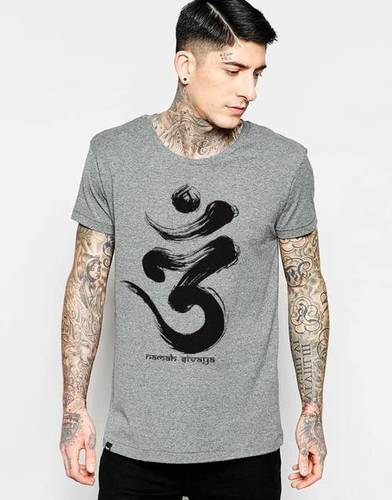 Om Printing On Mens T-Shirt Age Group: 18-30