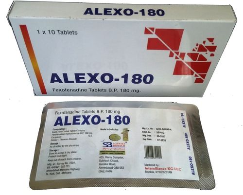 Fexofenadine Hydrochloride Tablets 180 mg