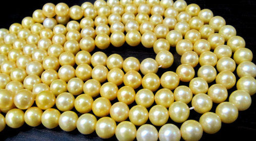 Stone 100% Natural Pearl Golden Color Beads