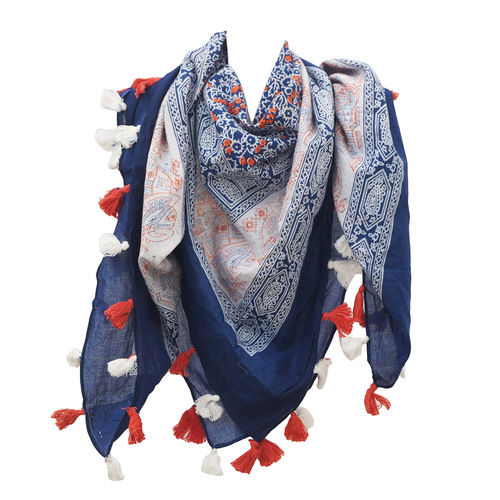 Metal Cotton Printed Scarves