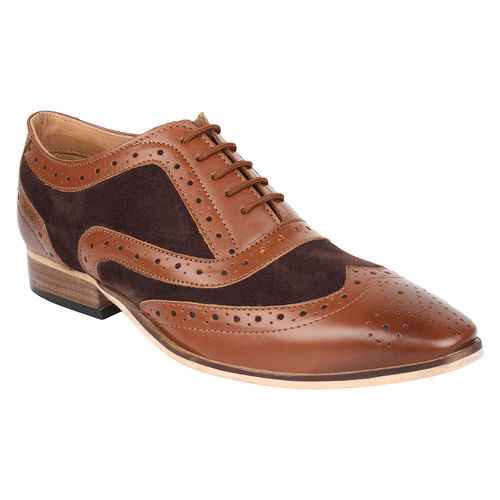 Handmade Brogue Shoes - Tan/Brown