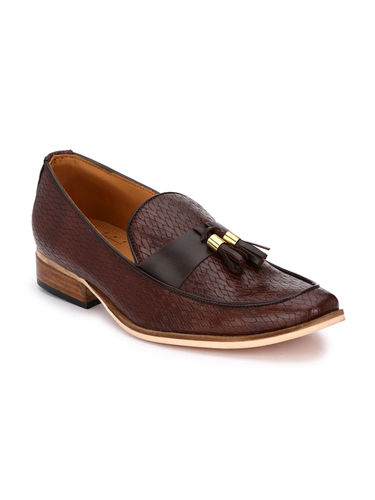 Handmade Tasselled Loafer - Brown