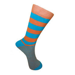 Cotton Mens Striped Terry Socks