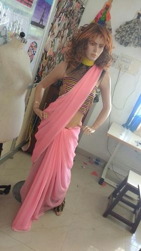 Plain Sarees With Custom Made Blouse And Borders