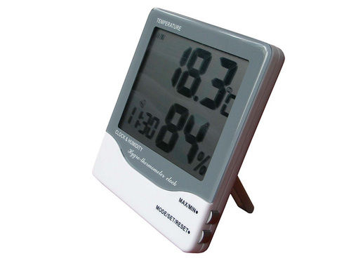 In-outdoor Thermometer and Hygrometer with Clock