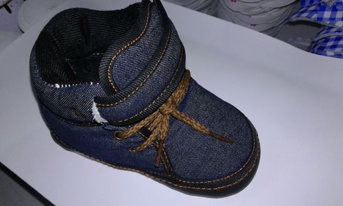 Denim Bule Fancy Classic Star Baby Musical Shoes