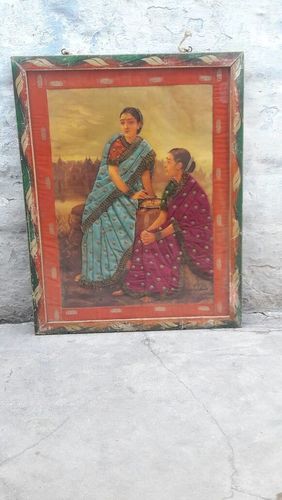 Shakuntala With Sakhi Portrait Painting