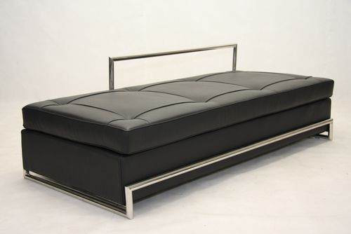 Leather Elieen Grey Daybed