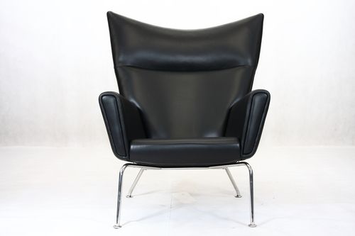 Wing Chair With Stainless Steel Base