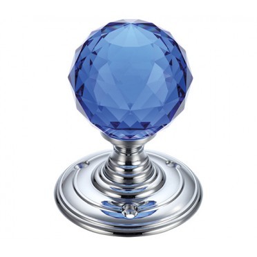 Facetted Glass Mortice Knob 301