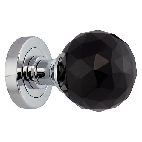 Black Glass Mortice Knobs