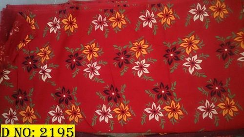 100%Cotton Red Floral Print Cotton Fabric