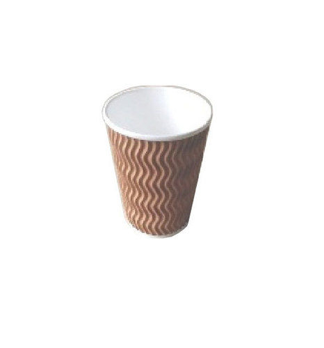 Disposable Ripple Cups - Paper Material, Various Dimensions, Brown Color | Customised Printing Available