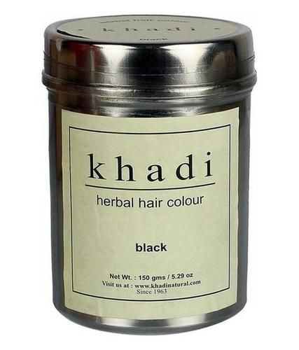 खादी हर्बल मेहंदी | Khadi Natural Herbal Black Mehndi Review And Demo |  Chemical Free Hair Colour - YouTube