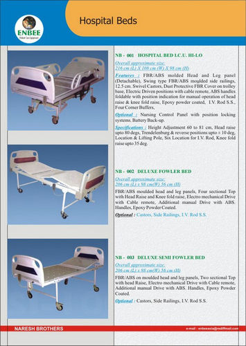 Deluxe Hospital Fowler Bed