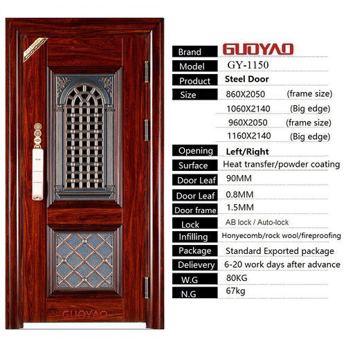 Guoyao Steel Door Application: Exterior