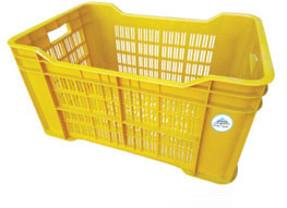 Different Shades Of Orange Plastic Crates