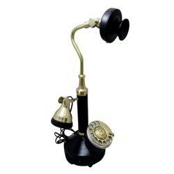 Brass Land Line Etnic Black Phone