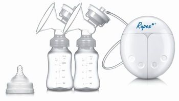 Double Electric Breast Pump - BPA Free Material, 2-Phase Expression, 9 Levels Adjustable Suction | Quiet Operation, Portable Design, Multiple Power Supply Modes