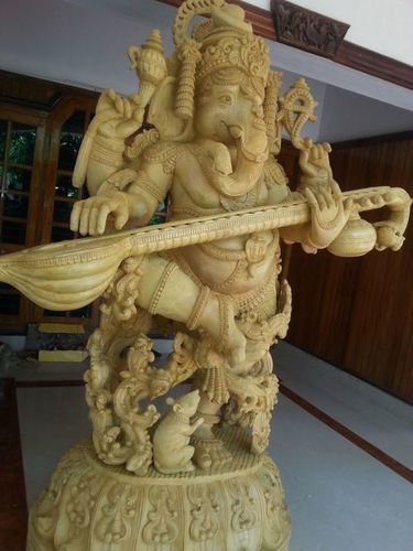 Ganapati Wooden Statue