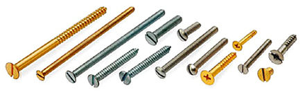 Brass Fasteners Screws - Custom Thread Options, Nickel Plated or Natural Finish - ISO Metric, BSW, UNC, UNF