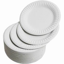 Round Disposable Paper Plate - Tear Resistant Material | Easy to Dispose, Ideal for Catering Needs