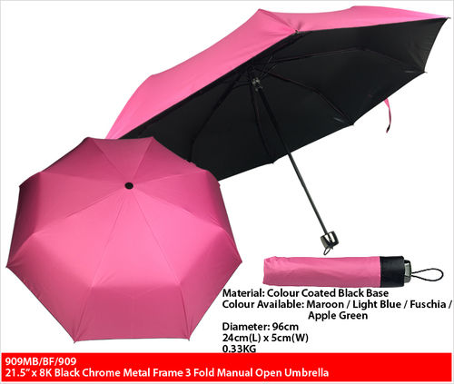 Easy Clean 909Mb/Bf/909 - 3 Fold Umbrella