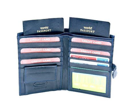 Leather Passport Card Holder