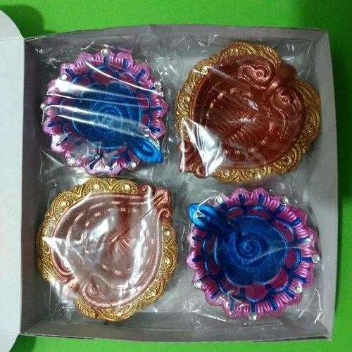 Decorative Diwali Diyas - Vibrant Handcrafted Earthenware, Attractive Designs and Excellent Polish