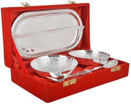 Metal Silver Bowl Set (Sl-10000)