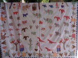 Hand Embroidered Patchwork Kid'S Bedspread