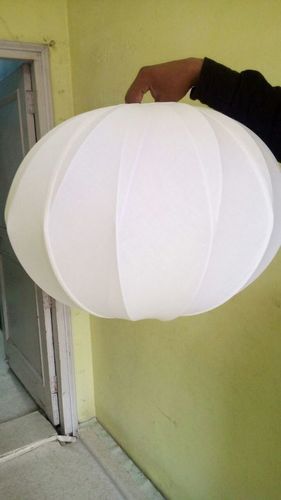 Decorative Lamp In White Cloth