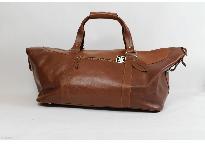 Tan Leather Sports/ Weekend/ Hand Luggage Bag (Vs621/tan)