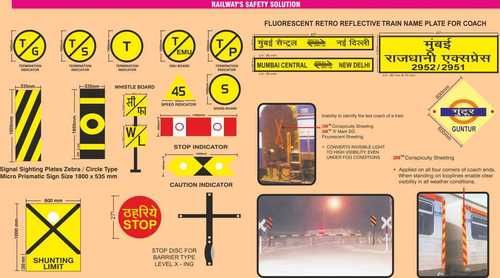 Retro Reflective Railway Sign Boards