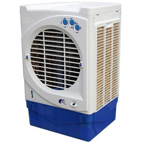 Table Mountable White and Blue Plastic Desert Room Air Cooler