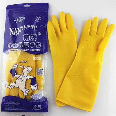 Yellow Latex Rubber Gloves