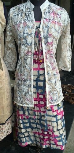 brandsom fancy kurti with embroidered jacket
