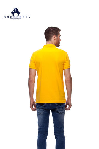 Mens Yellow Polo T Shirts Size: Large