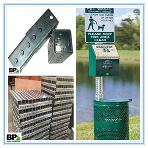 Perforated Steel Square Tube for Sign Post