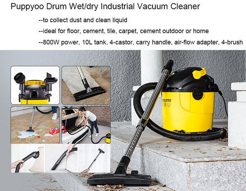 Puppyoo 2017 Lightweight Wet-dry Outdoor Drum Vacuum Cleaner 800w