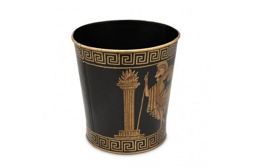 Greek Warrior Waste Bin Toleware