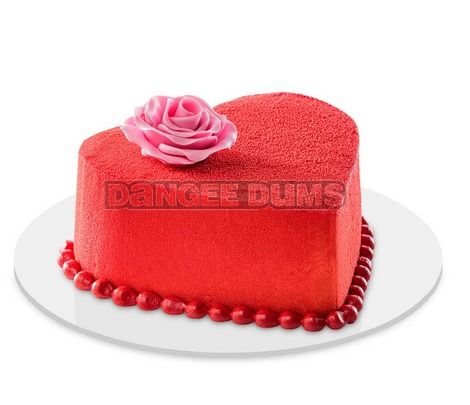  रेड हार्ट केक