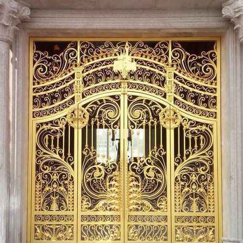 Yellow Wrought Iron Gate